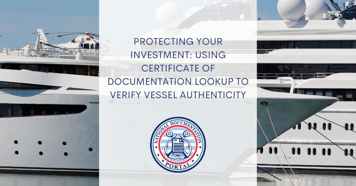 Certificate of Documentation Lookup | Vessel Documentation