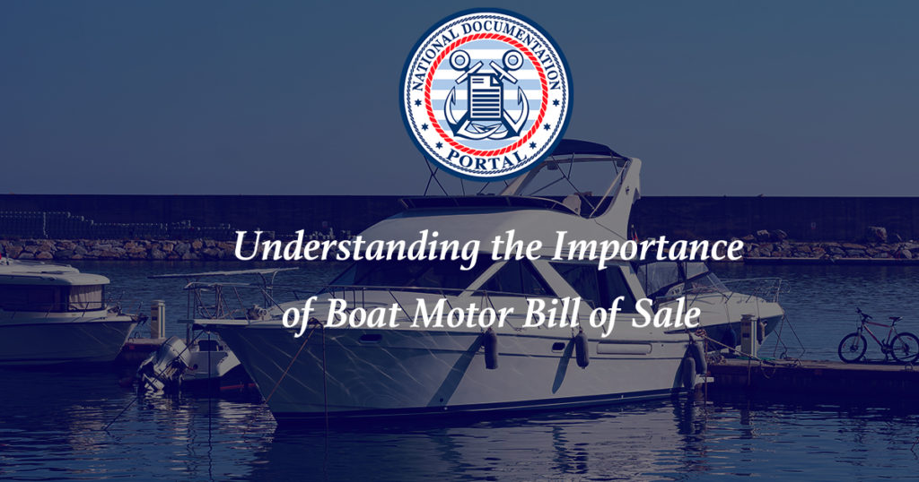 boat motor bill of sale