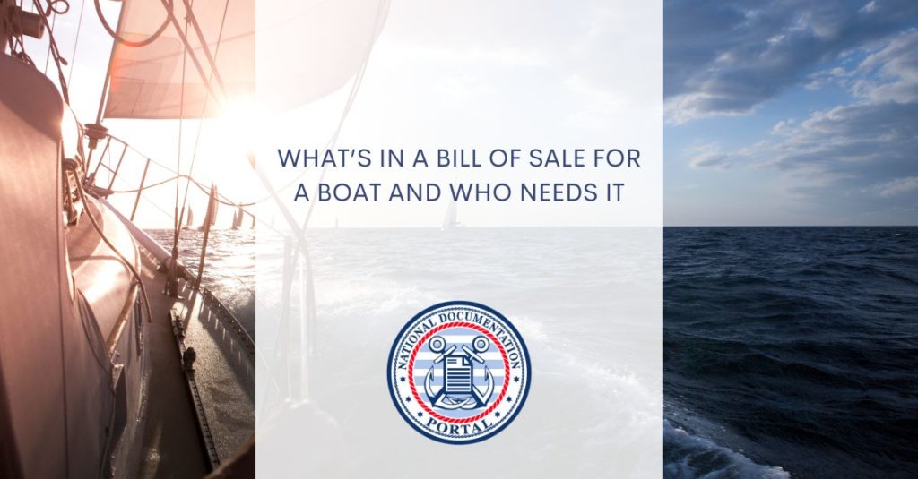 Bill of Sale for a Boat