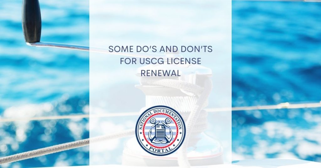 USCG license renewal