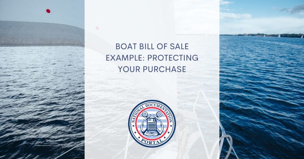 boat bill of sale example