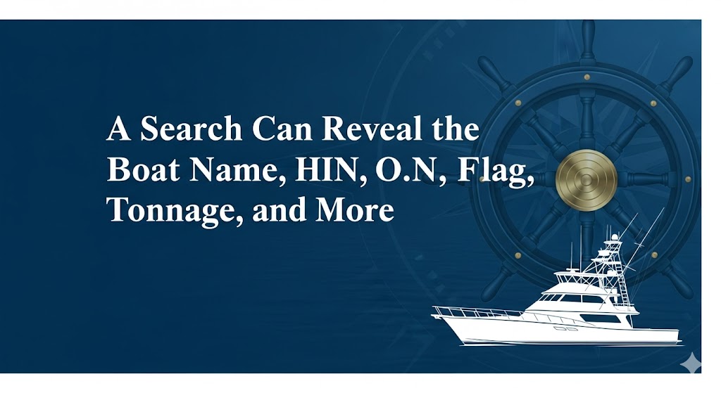 A Boat Number Lookup Can Provide Info About a Boat's Name, HIN, O.N., flag, tonnage, and more