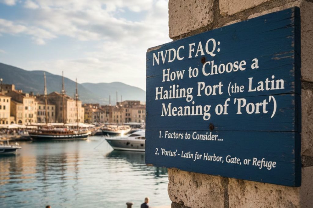 NVDC FAQ: How to Choose a Hailing Port (and the Latin Meaning of “Port”)
