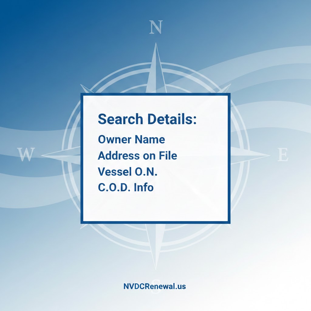 Vessel Documentation Search Info
