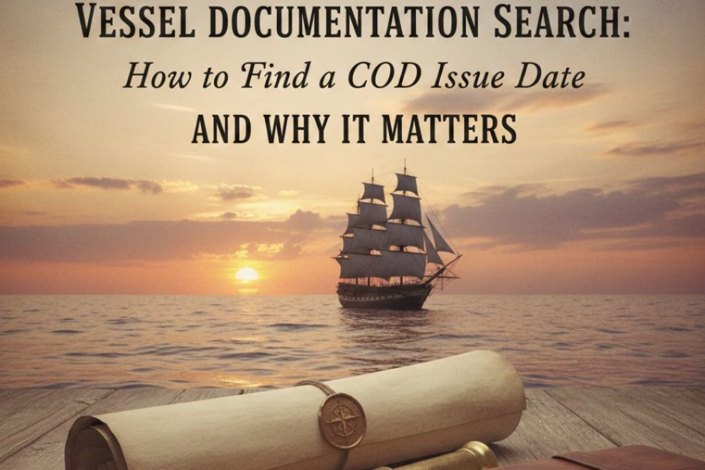 Vessel Documentation Search: How to Find a COD Issue Date and Why It Matters