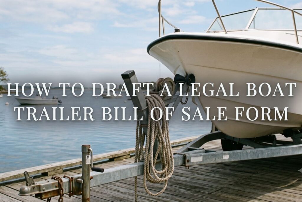 boat trailer bill of sale