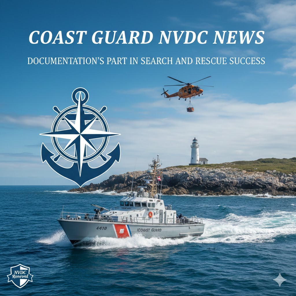 Coast Guard NVDC News: Documentation’s Part in Search and Rescue Success