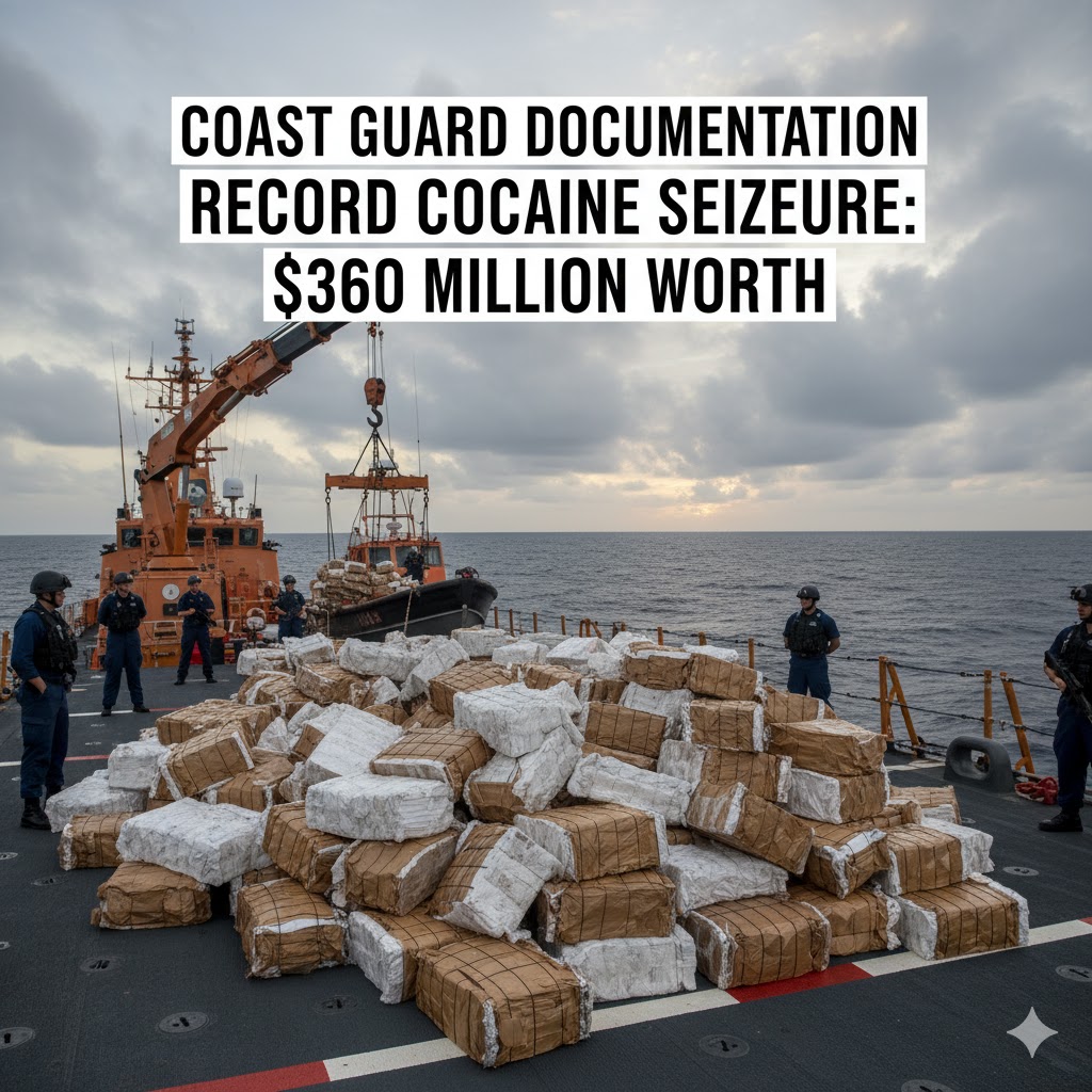 Coast Guard Documentation | Record Cocaine Seized: $360 Million Worth