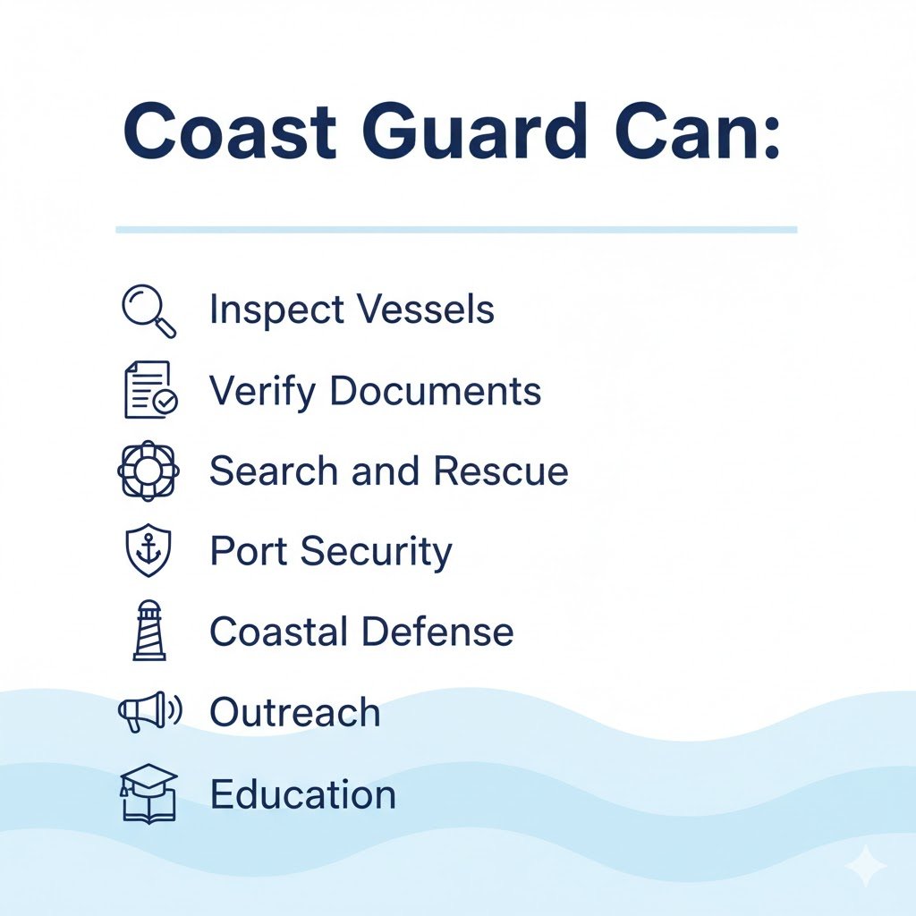 USCG NVDC explanation of what the Coast Guard can do