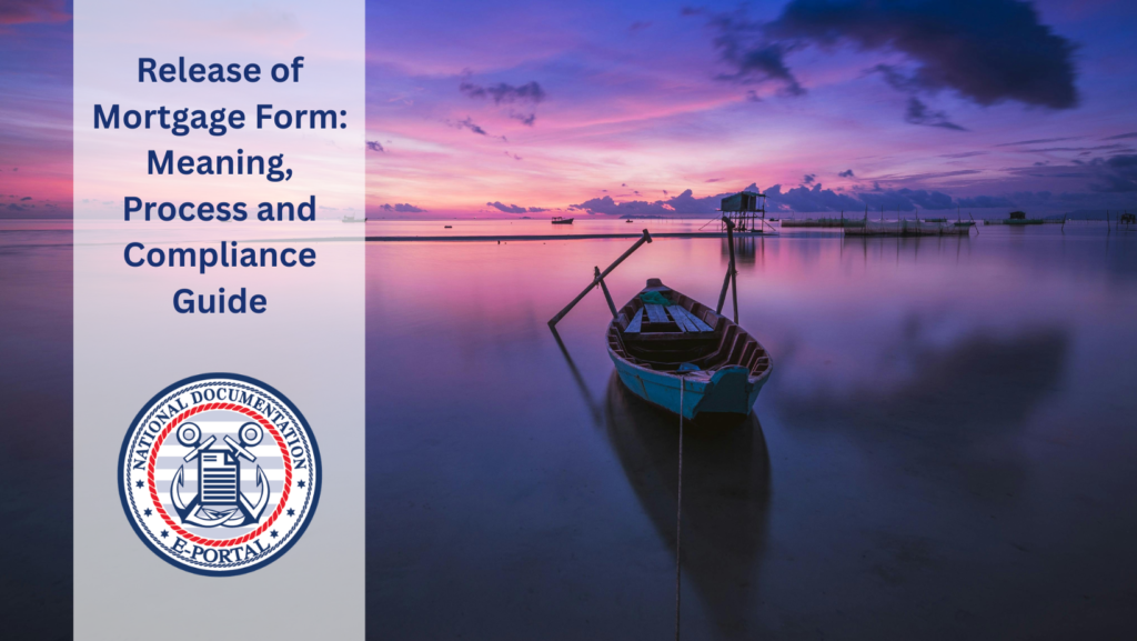 Release of Mortgage Form