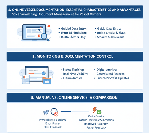 Online vessel documentation service for boat owners